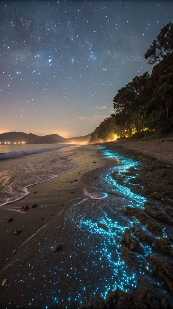 **Bioluminescent Dreams - Bioluminescent Beaches You Must See in Costa Rica design idea